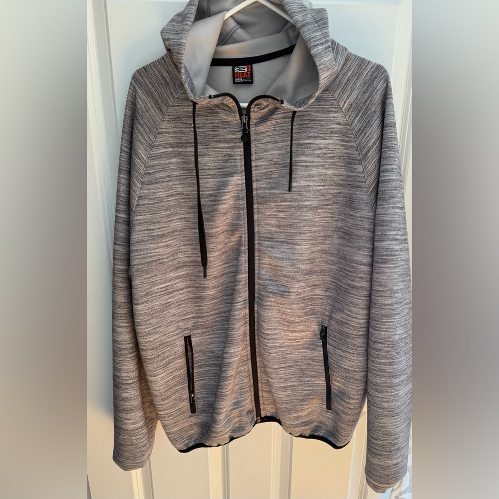 32 Degrees Heat Men’s Full-Zip Hoodie – Gray | Size M
